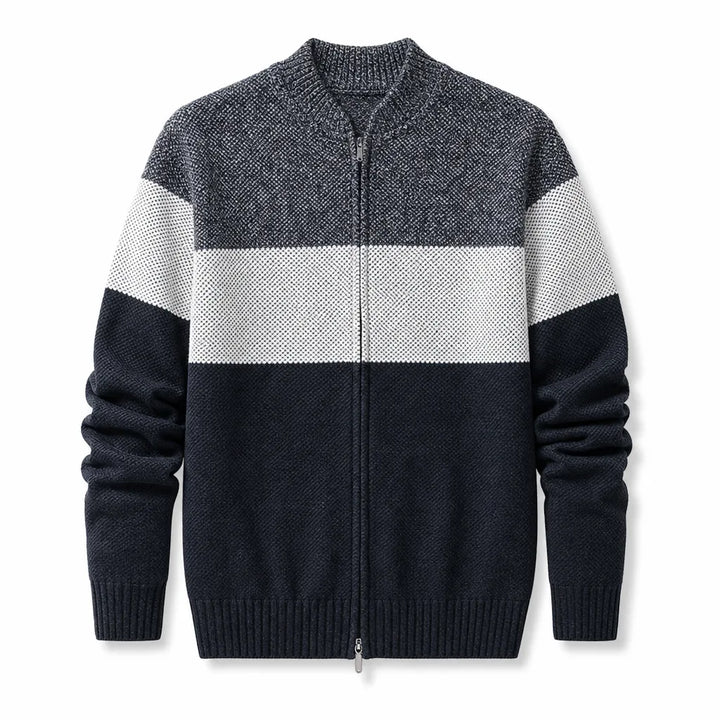 Men’s Colorblock Knit Jacket for Everyday Wear