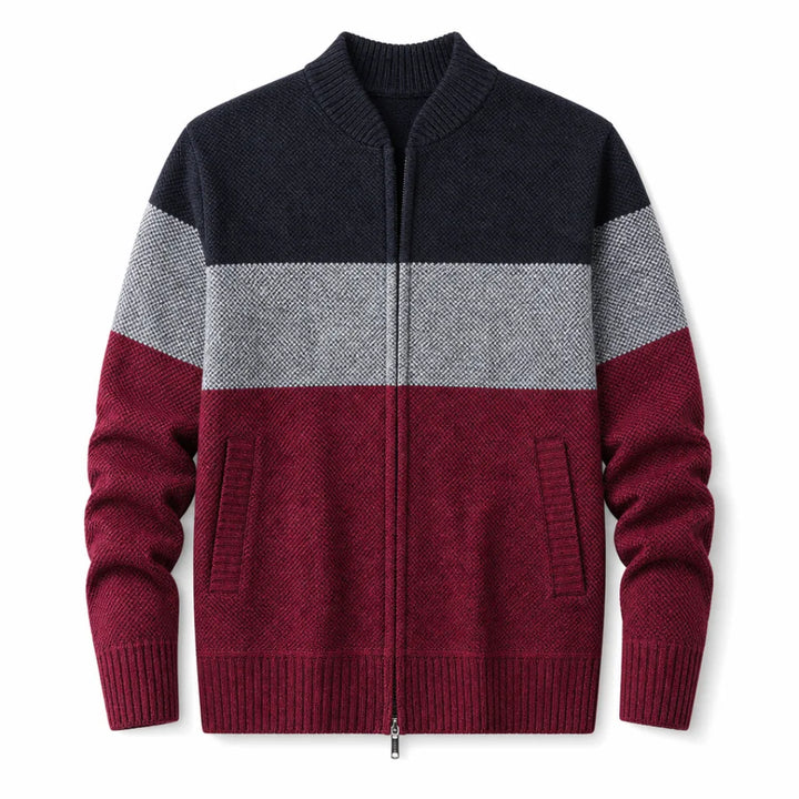 Men’s Colorblock Knit Jacket for Everyday Wear