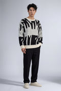 James Abstract Intarsia Jumper Luxe
