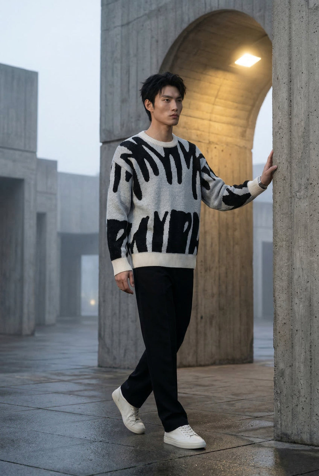 James Abstract Intarsia Jumper Luxe