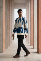 James Abstract Intarsia Jumper Luxe