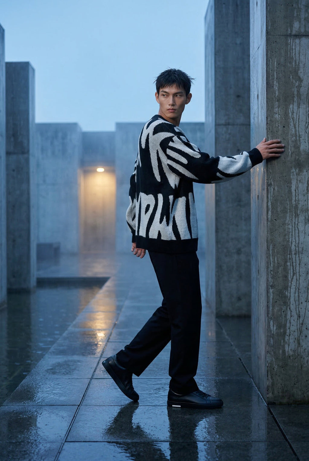 James Abstract Intarsia Jumper Luxe