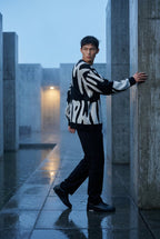 James Abstract Intarsia Jumper Luxe
