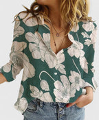 Winifred | Women's V-Neck Button Down Long Sleeve Blouse
