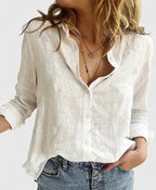 Winifred | Women's V-Neck Button Down Long Sleeve Blouse