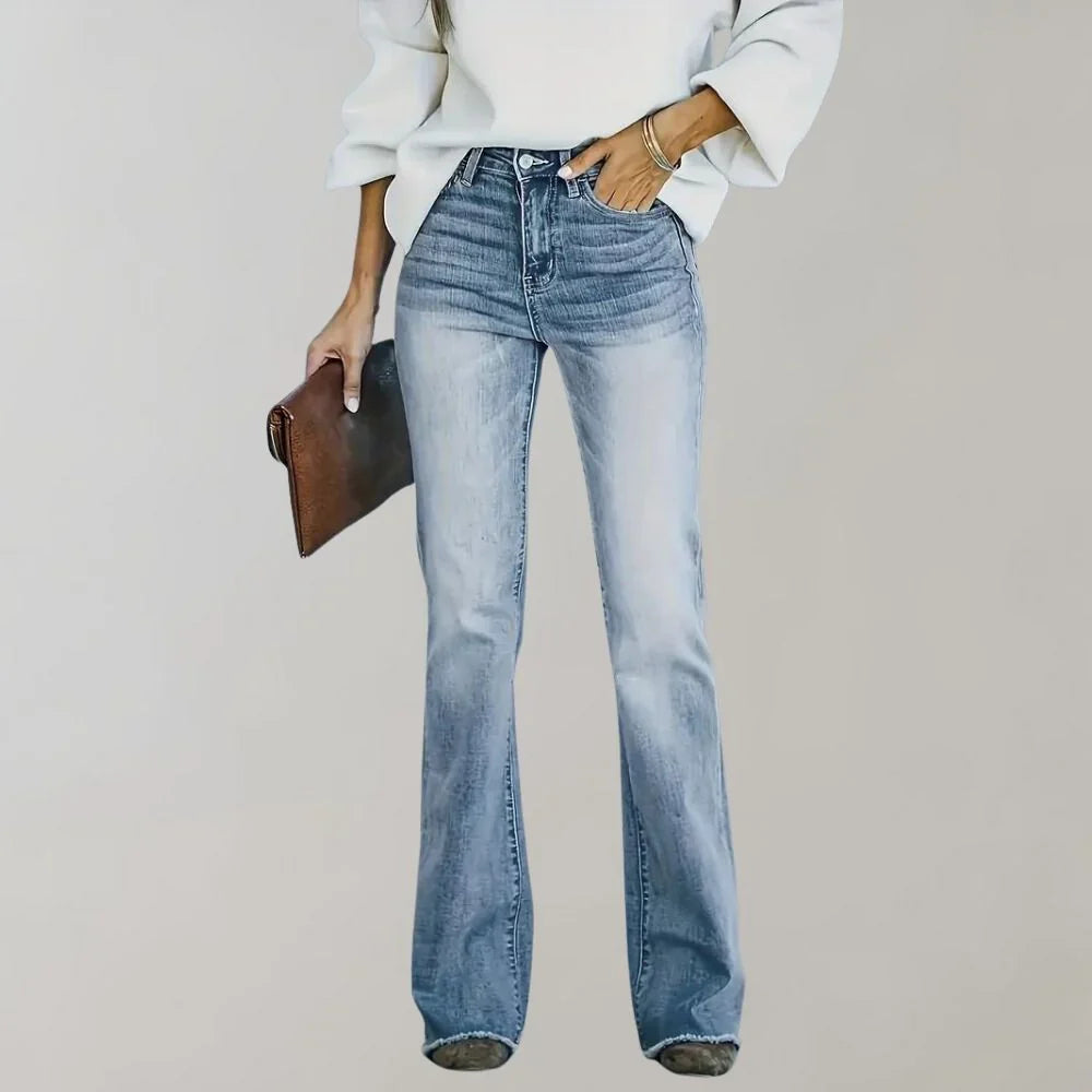 Vintage-Inspired Comfort Stretch Flare Jeans