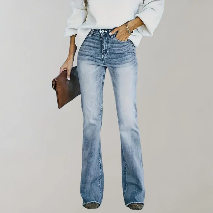 Vintage-Inspired Comfort Stretch Flare Jeans