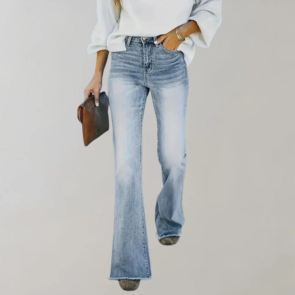 Vintage-Inspired Comfort Stretch Flare Jeans