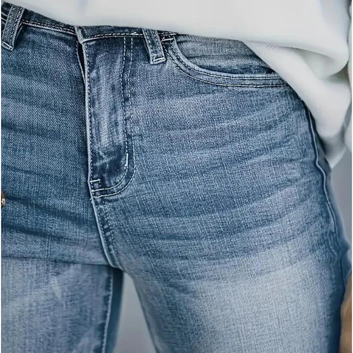Vintage-Inspired Comfort Stretch Flare Jeans