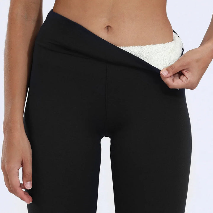 Winter Fleece Lined Leggings Women High Waist Sherpa Warm Leggings