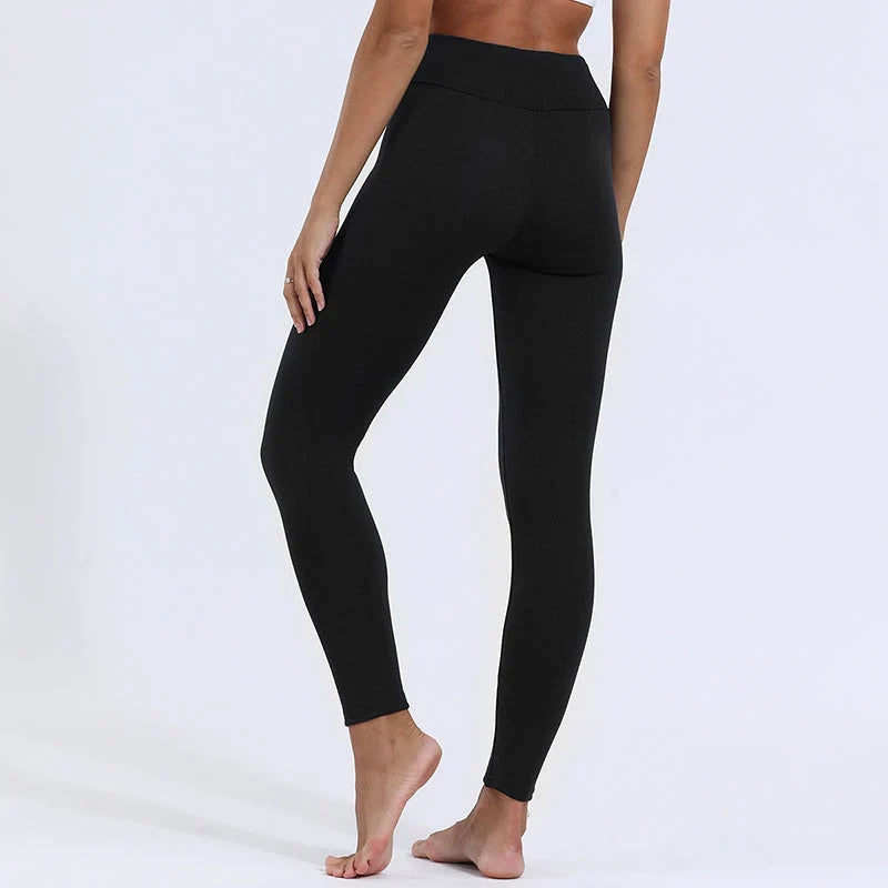 Winter Fleece Lined Leggings Women High Waist Sherpa Warm Leggings