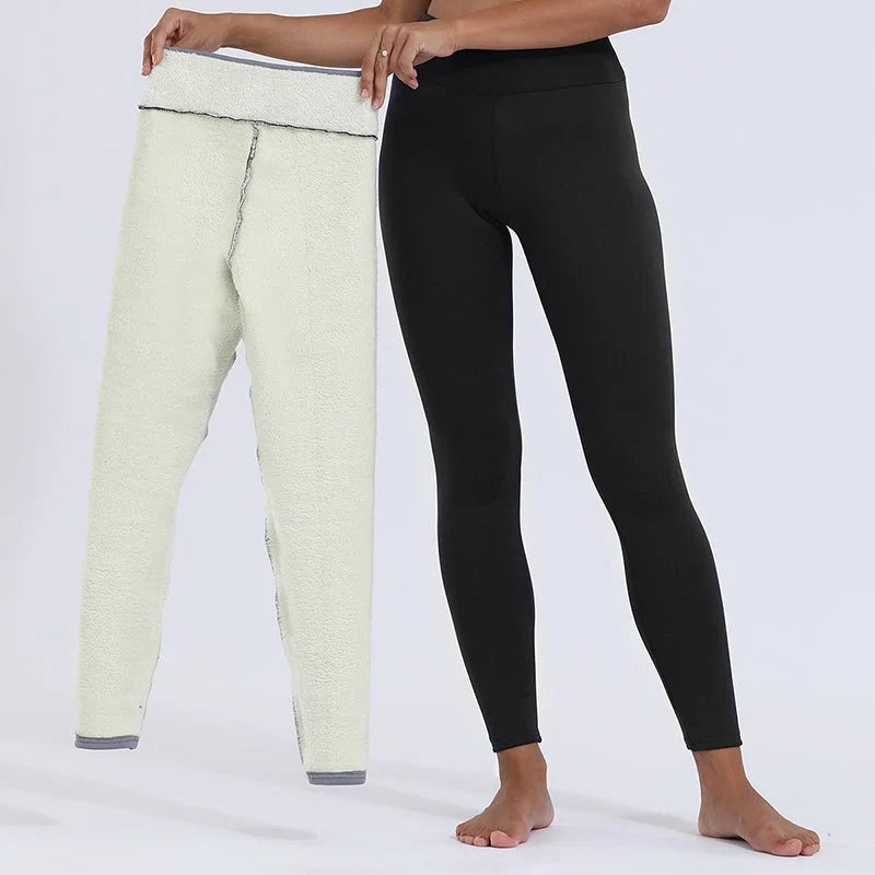 Winter Fleece Lined Leggings Women High Waist Sherpa Warm Leggings