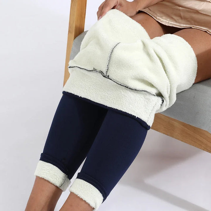 Winter Fleece Lined Leggings Women High Waist Sherpa Warm Leggings