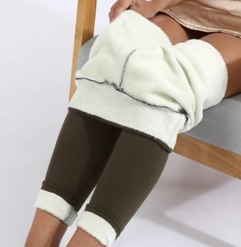 Winter Fleece Lined Leggings Women High Waist Sherpa Warm Leggings