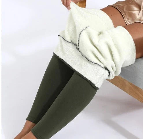 Winter Fleece Lined Leggings Women High Waist Sherpa Warm Leggings