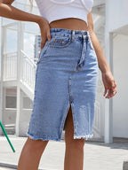 Jenna Midi Skirt Front Slit Elite
