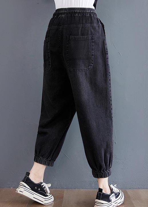 Patchwork Cropped Cargo Jogger Jeans