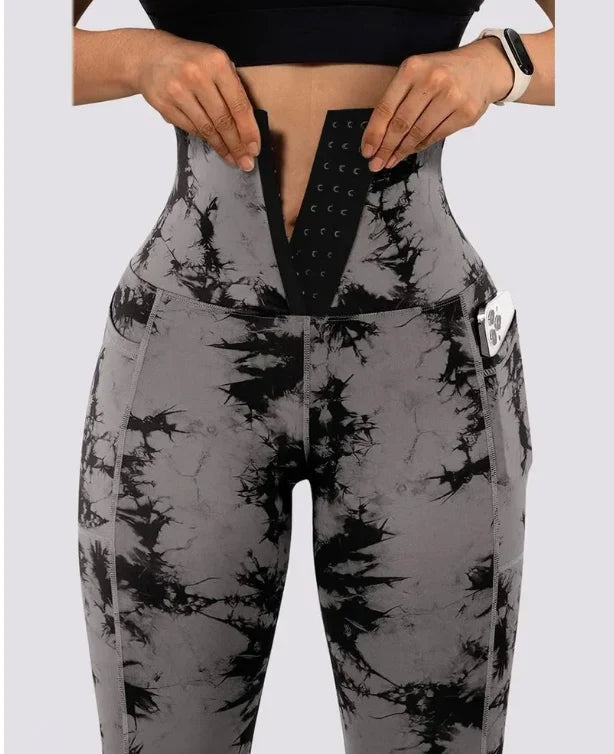 All Season Corset Leggings Women High Waisted Hook Eye Gym Leggings