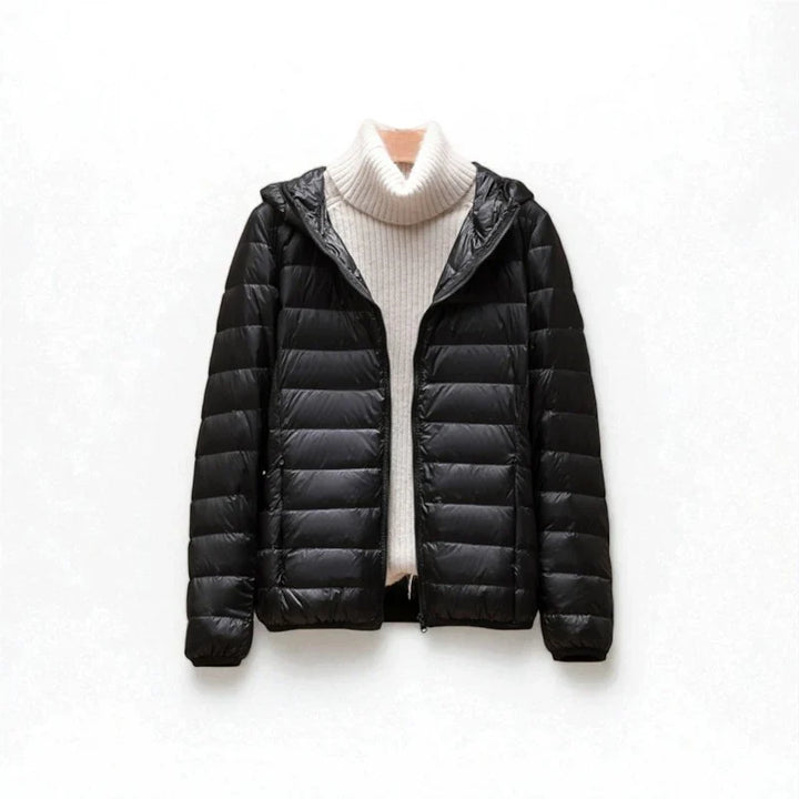 Winter Lightweight Puffer Jacket Women Hooded Zip Front Coat