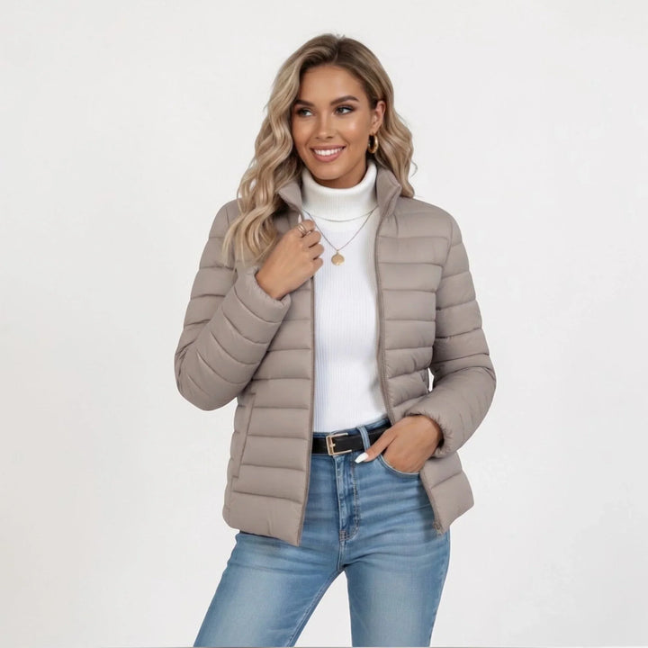 Winter Lightweight Puffer Jacket Women Quilted Zip Up