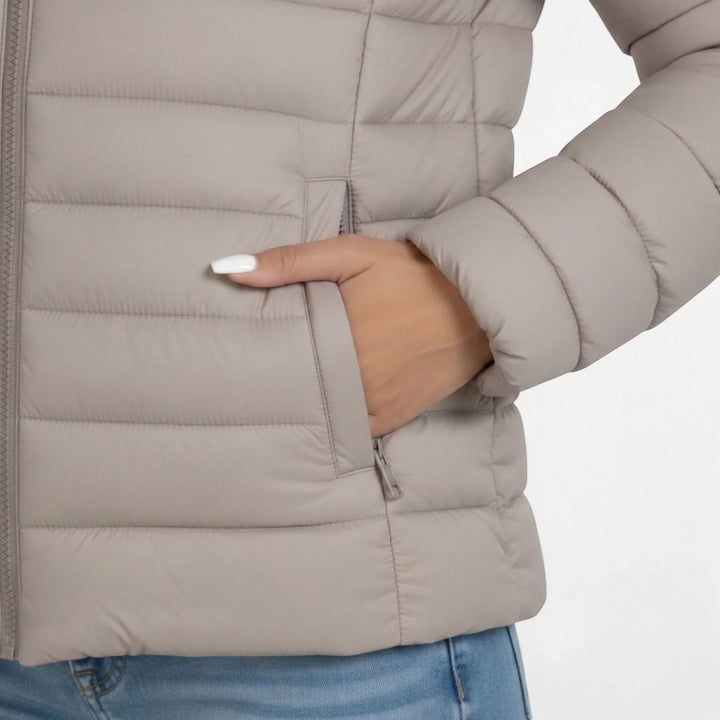 Winter Lightweight Puffer Jacket Women Quilted Zip Up