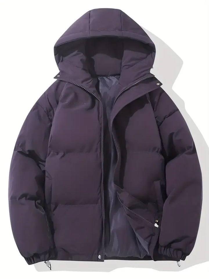 Winter Oversized Puffer Jacket Women Quilted Hooded Zip Coat