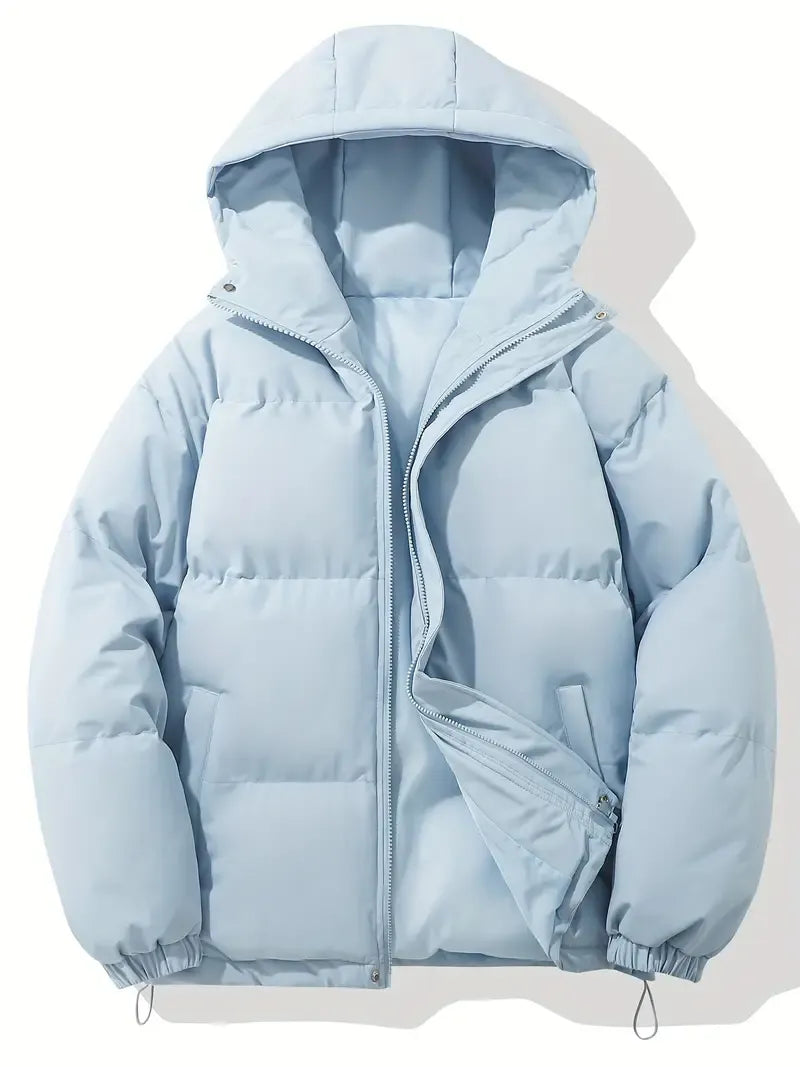 Winter Oversized Puffer Jacket Women Quilted Hooded Zip Coat