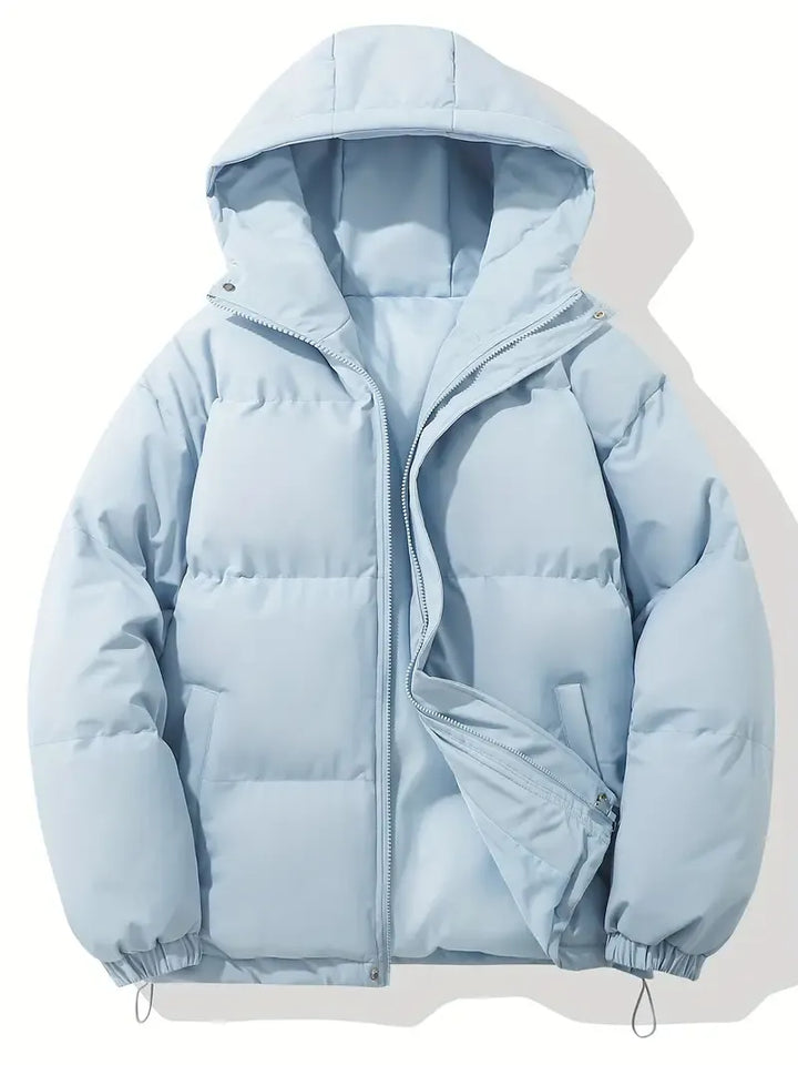 Winter Oversized Puffer Jacket Women Quilted Hooded Zip Coat