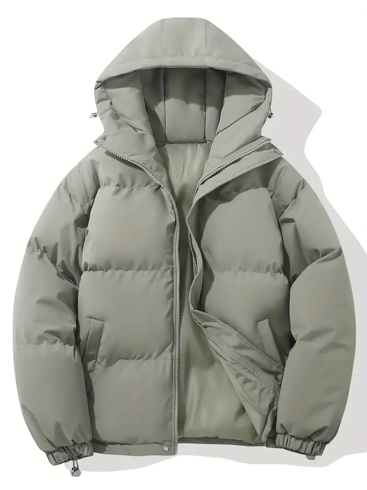 Winter Oversized Puffer Jacket Women Quilted Hooded Zip Coat