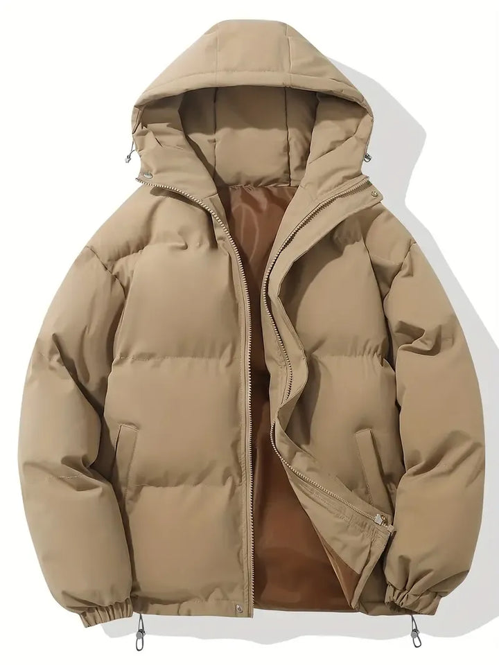 Winter Oversized Puffer Jacket Women Quilted Hooded Zip Coat