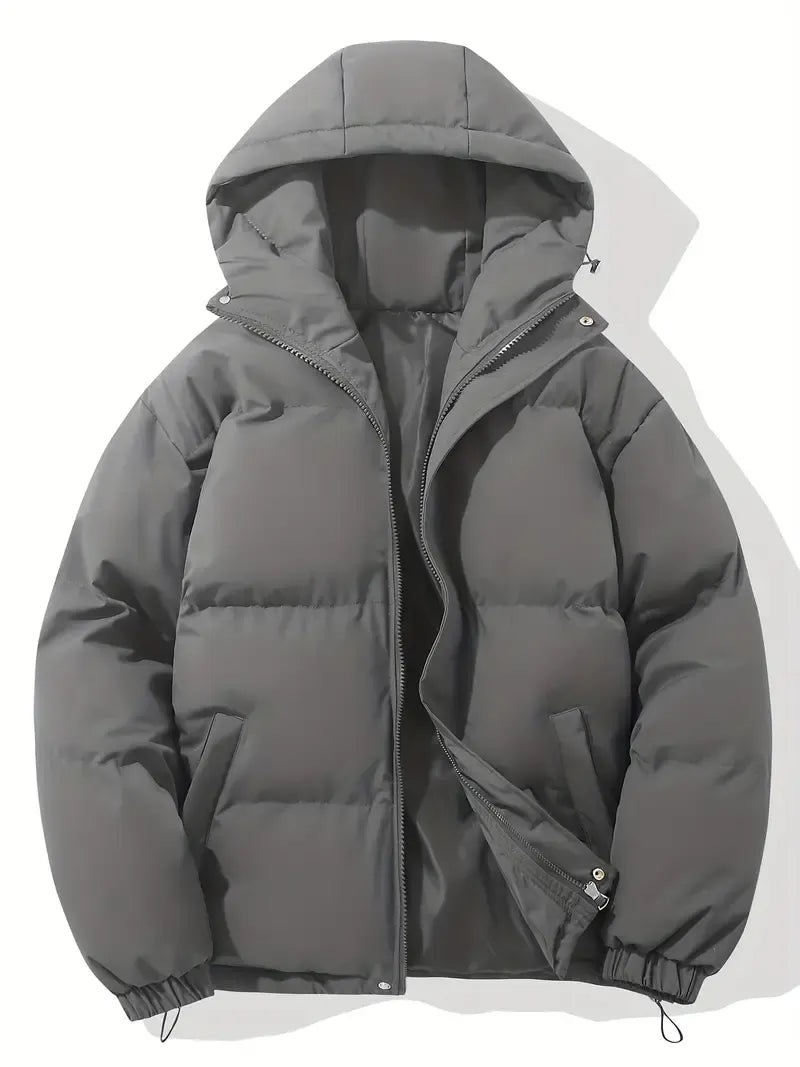 Winter Oversized Puffer Jacket Women Quilted Hooded Zip Coat