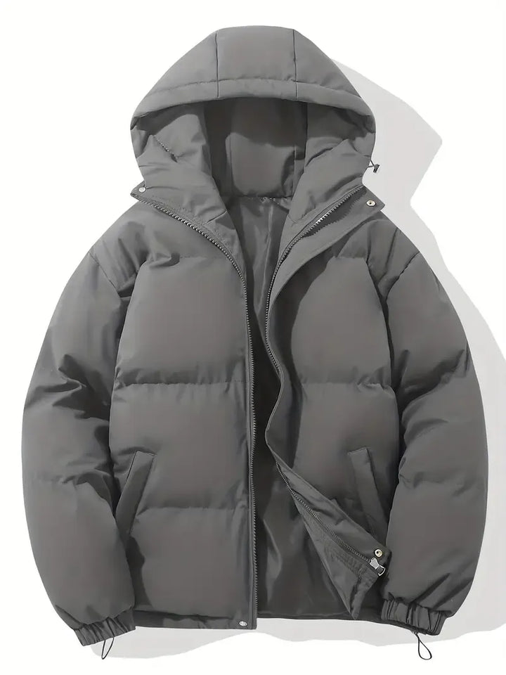 Winter Oversized Puffer Jacket Women Quilted Hooded Zip Coat