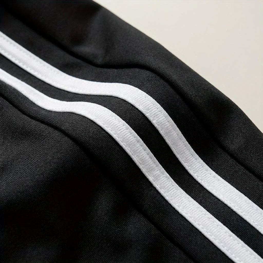 Autumn Sweatpants Women Striped Drawstring Joggers Cotton Blend