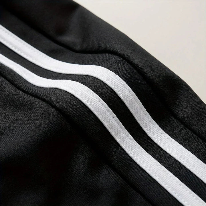 Autumn Sweatpants Women Striped Drawstring Joggers Cotton Blend