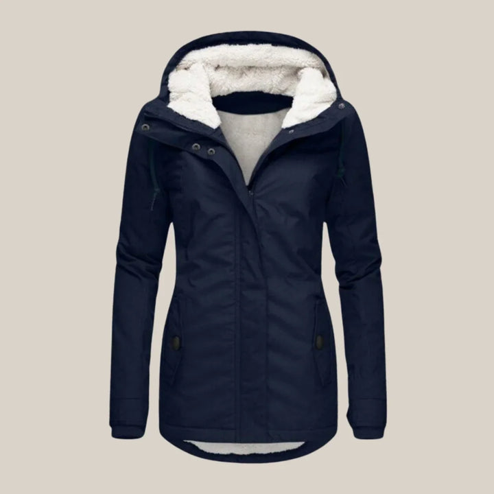Winter Waterproof Jacket Women Sherpa Lined Hooded Quilted Coat