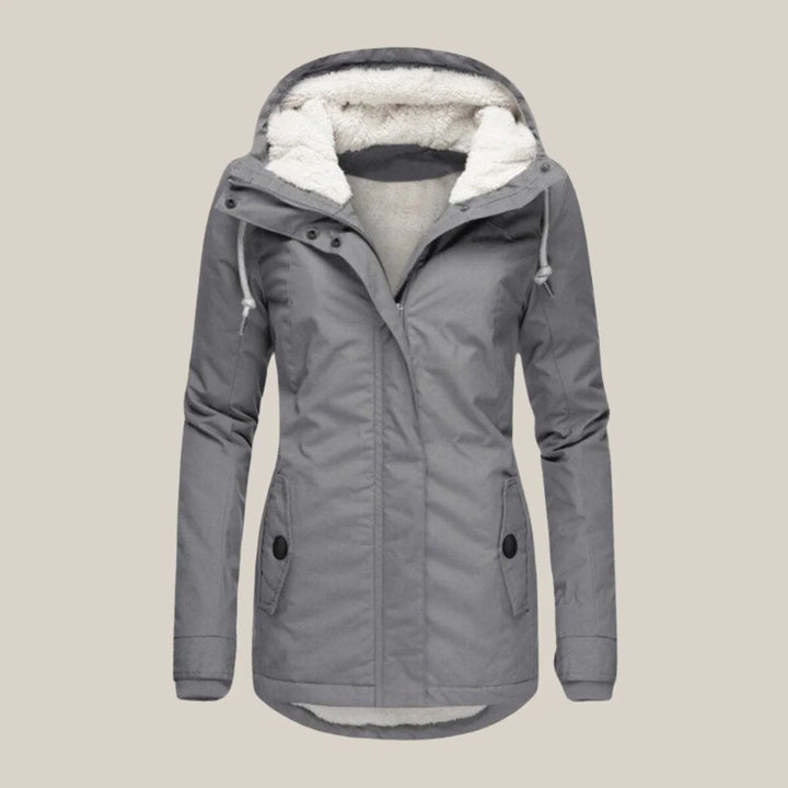 Winter Waterproof Jacket Women Sherpa Lined Hooded Quilted Coat