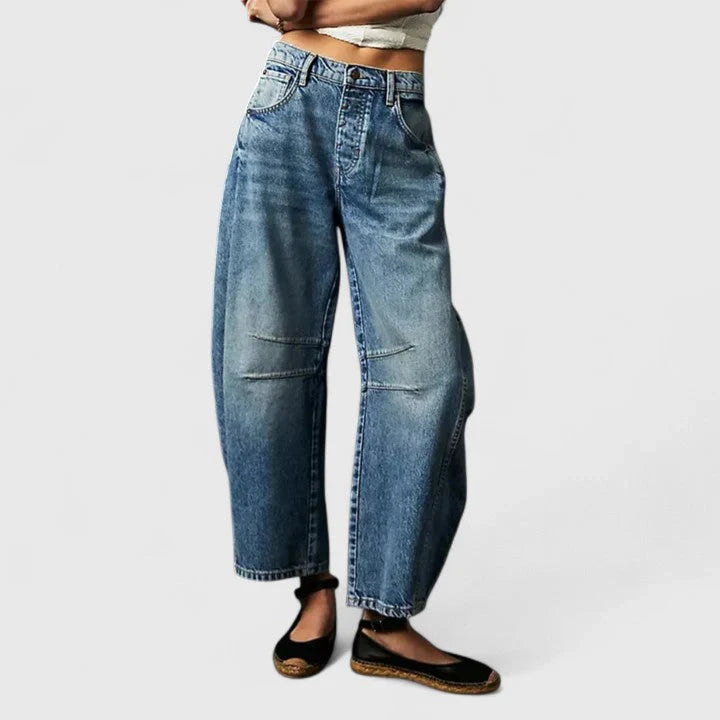 Relaxed Baggy Wide-Leg Denim Jeans