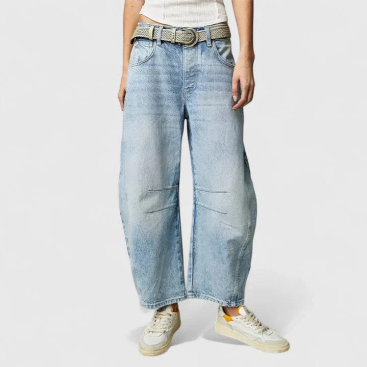Relaxed Baggy Wide-Leg Denim Jeans