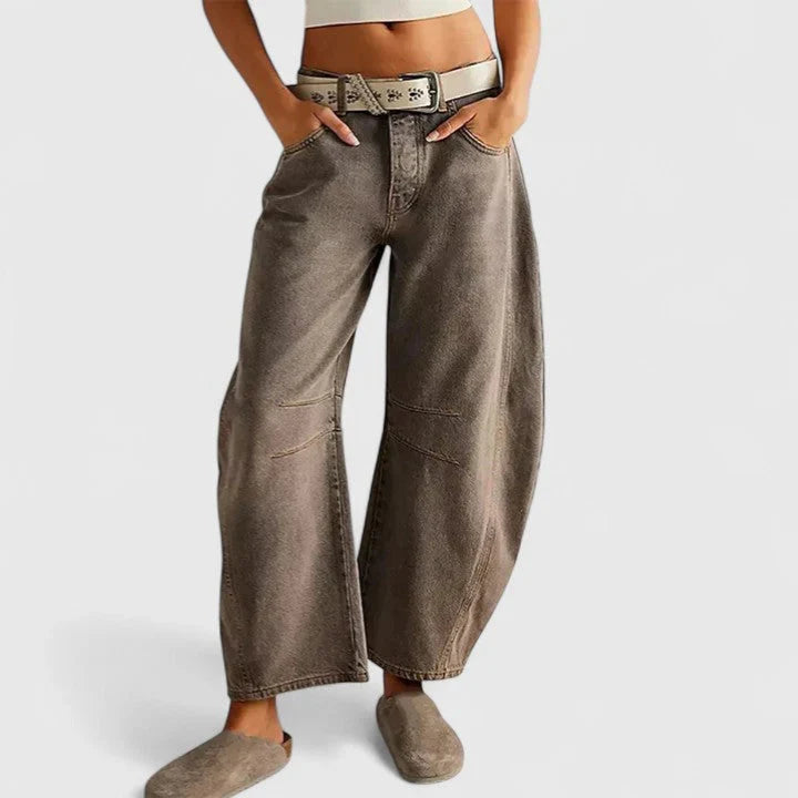Relaxed Baggy Wide-Leg Denim Jeans