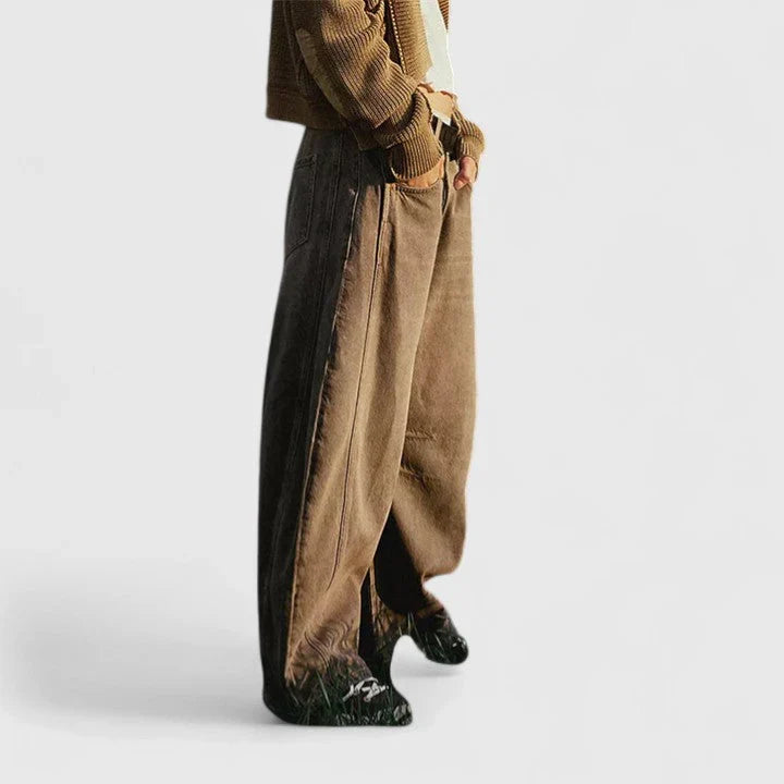 Relaxed Baggy Wide-Leg Denim Jeans