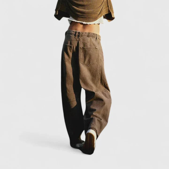 Relaxed Baggy Wide-Leg Denim Jeans
