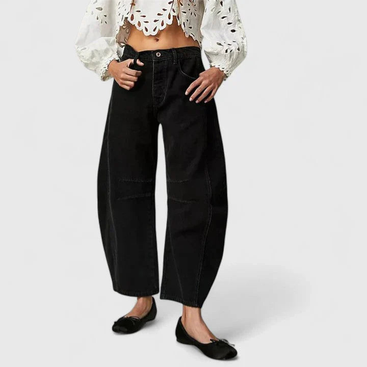 Relaxed Baggy Wide-Leg Denim Jeans