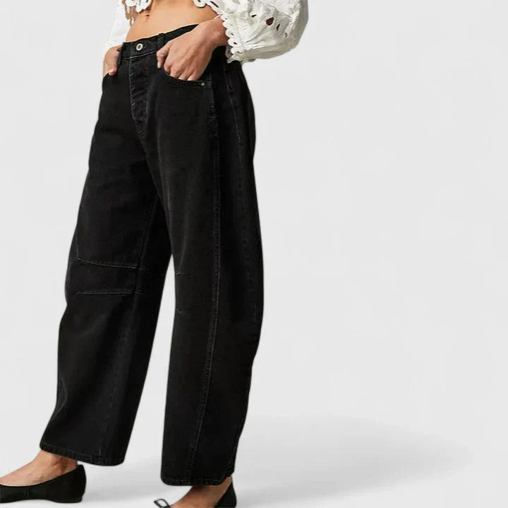 Relaxed Baggy Wide-Leg Denim Jeans