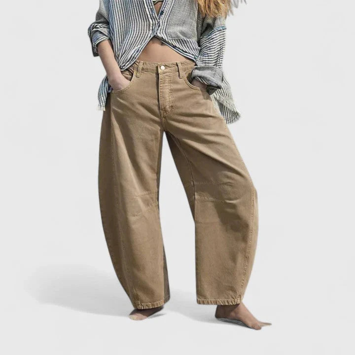 Relaxed Baggy Wide-Leg Denim Jeans