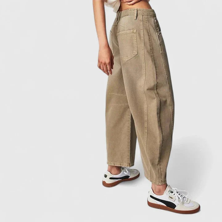 Relaxed Baggy Wide-Leg Denim Jeans
