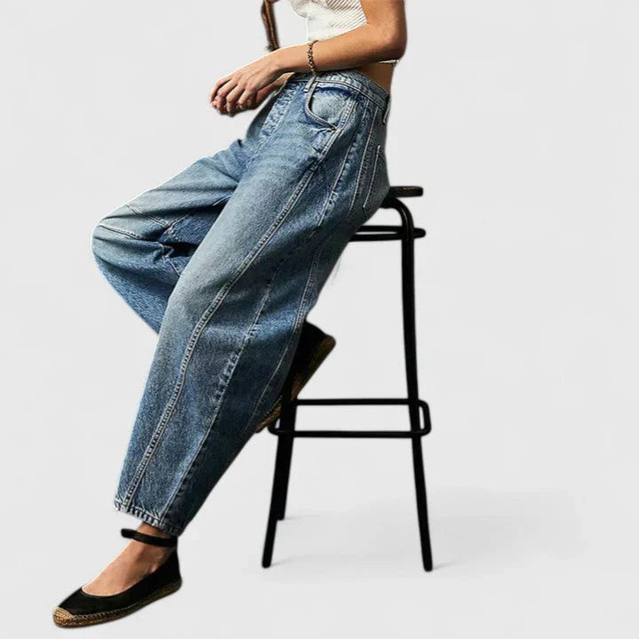 Relaxed Baggy Wide-Leg Denim Jeans