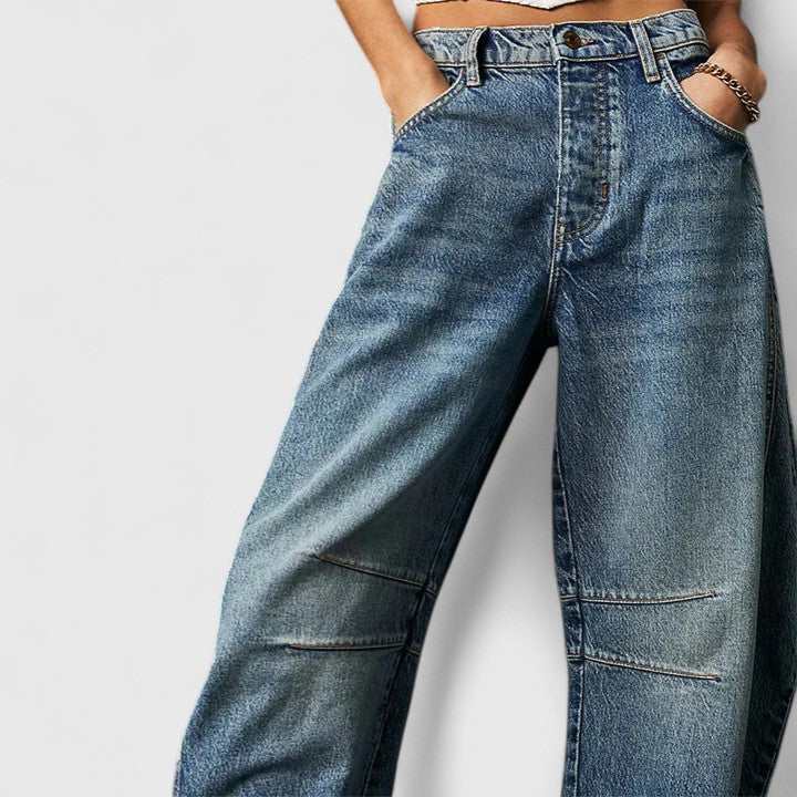 Relaxed Baggy Wide-Leg Denim Jeans