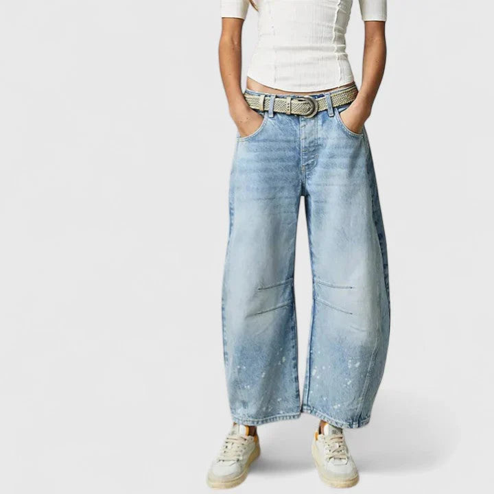 Relaxed Baggy Wide-Leg Denim Jeans