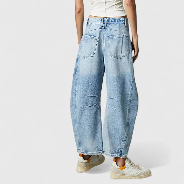 Relaxed Baggy Wide-Leg Denim Jeans