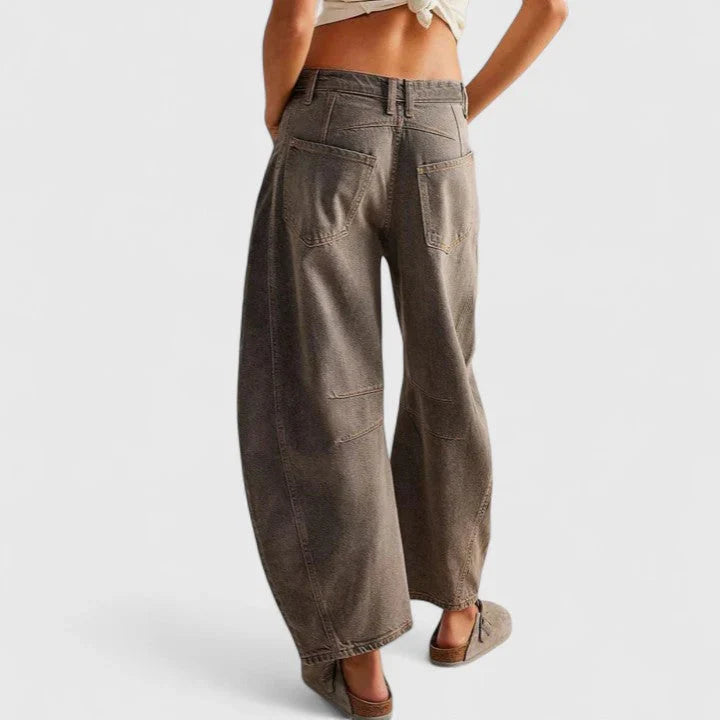 Relaxed Baggy Wide-Leg Denim Jeans